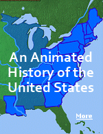Watch the evolution of growth of the United States from the 13 colonies up to the present day -- with dates, wars, and purchases.